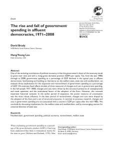 The rise and fall of government spending in affluent democracies