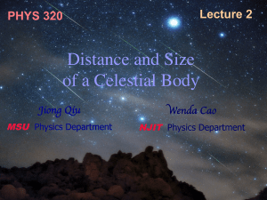 Lecture02: Astronomical Distance