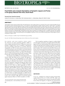 Food Habits and Livestock Depredation of Sympatric Jaguars and