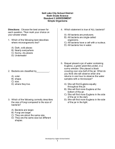 6th GRADE SCIENCE - Salt Lake City School District