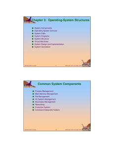Chapter 3: Operating-System Structures Common System