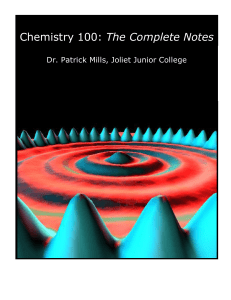 Chemistry 101: The Complete Notes
