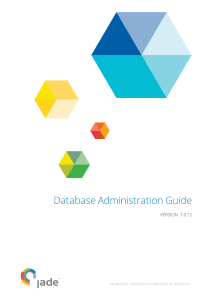 JADE Database Administration Guide