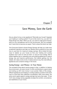 Save Money, Save the Earth