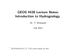 Introduction to Hydrogeology - The University of Texas at Dallas