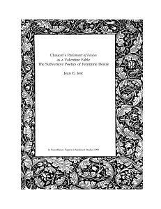 Chaucer`s Parlement of Foules as a Valentine Fable