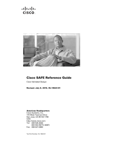 Cisco SAFE Reference Guide