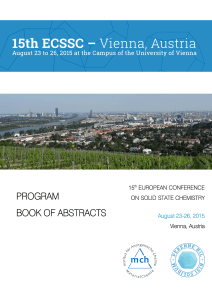 program book of abstracts - ecssc15