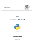 Lab 3 – Variable and Data Type II