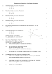 Simultaneous Equations - Past Paper Questions
