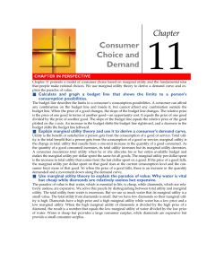 Consumer Choice and Demand Chapter