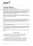 A-level Music Coursework Coursework: MUSC5 - Writing a