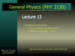 General Physics (PHY 2130)