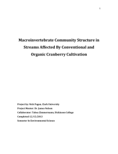 Macroinvertebrate Community Structure in Streams Affected By