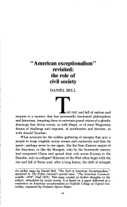 "American exceptionalism" revisited: the role of civil society
