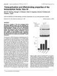 Trans-activation and DNA-binding properties of