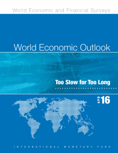 World Economic Outlook (WEO), April 2016