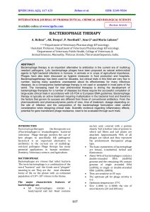 bacteriophage therapy