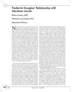 Frederick Douglassʼ Relationship with Abraham Lincoln