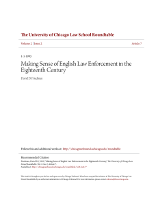 Making Sense of English Law Enforcement in the Eighteenth Century