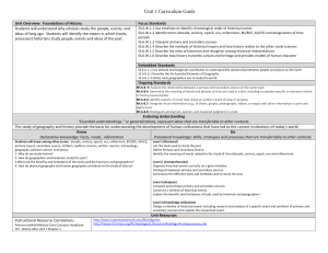 Unit 1 Curriculum Guide