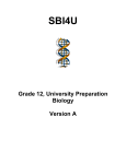 Grade 12, University Preparation Biology Version A