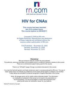 HIV for CNAs