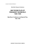 map room files of president roosevelt, 1939–1945
