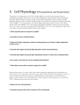 3. Cell Physiology (Photosynthesis and Respiration)