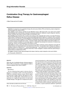 Combination Drug Therapy for Gastroesophageal