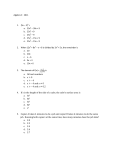 Algebra II 2011 1. (5x – 3) a. 25x 2 – 30x + 9 b. 25x 2 + 9 c. 25x 2 – 9