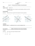 ALGEBRA 1 Lesson 7-3 “Solving Systems of Equations Using