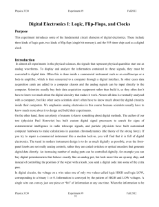 Digital Electronics I: Logic, Flip