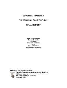 juvenile transfer to criminal court study: final report