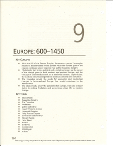europe: 600-1450