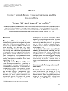 Memory consolidation, retrograde amnesia, and the temporal lobe