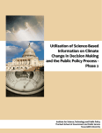 Utilization of Science-Based Information on Climate Change in