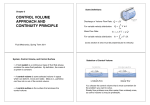 control volume approach and continuity principle