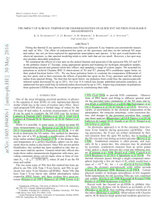 The impact of surface temperature inhomogeneities on quiescent