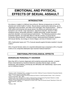 sexual assault and health - Zacharias Sexual Abuse Center