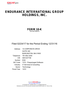 endurance international group holdings, inc.