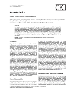 Magnesium basics - Oxford Academic