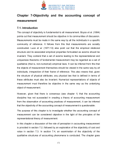 Chapter 7-Objectivity and the accounting concept of measurement