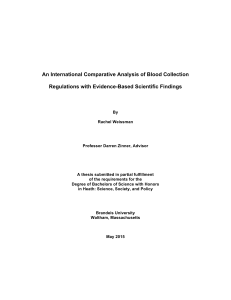 An International Comparative Analysis of Blood