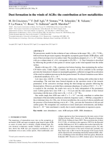 Dust formation in the winds of AGBs: the contribution at low