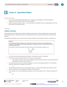 Lesson 4: Equivalent Ratios