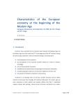 Characteristics of the European economy at the beginning of the