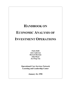 handbook on economic analysis of investment operations
