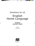 Solutions for all English Home Language Grade 8 Learner`s Book