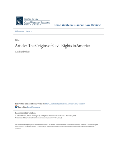 Article: The Origins of Civil Rights in America